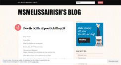 Desktop Screenshot of msmelissairish.wordpress.com