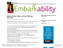 Tablet Screenshot of embarkability.wordpress.com