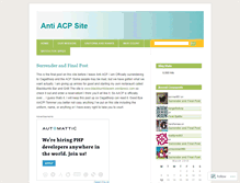 Tablet Screenshot of antiacp.wordpress.com