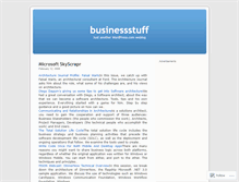 Tablet Screenshot of businesss2o.wordpress.com