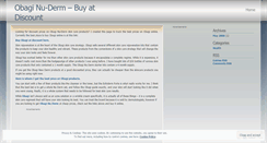 Desktop Screenshot of obaginuderm.wordpress.com