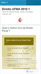Mobile Screenshot of direitoufma2010.wordpress.com