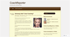 Desktop Screenshot of coachreporter.wordpress.com