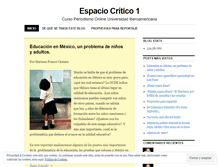 Tablet Screenshot of espaciocritico1.wordpress.com