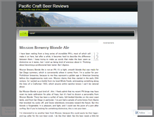 Tablet Screenshot of pacificbeer.wordpress.com