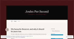 Desktop Screenshot of joulespersecond.wordpress.com