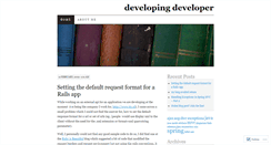 Desktop Screenshot of developingdeveloper.wordpress.com