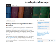 Tablet Screenshot of developingdeveloper.wordpress.com