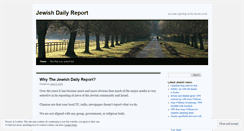 Desktop Screenshot of jewishdailyreport.wordpress.com