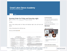 Tablet Screenshot of greatlakesdanceacademy.wordpress.com