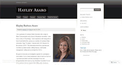 Desktop Screenshot of hayleyasaro.wordpress.com