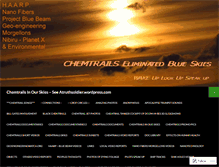 Tablet Screenshot of chemtrailsinourskies.wordpress.com
