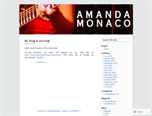 Tablet Screenshot of amandamonaco.wordpress.com