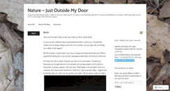 Desktop Screenshot of naturejustoutsidemydoor.wordpress.com