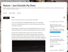 Tablet Screenshot of naturejustoutsidemydoor.wordpress.com