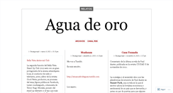 Desktop Screenshot of aguadeoro.wordpress.com