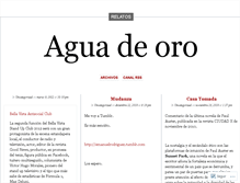 Tablet Screenshot of aguadeoro.wordpress.com