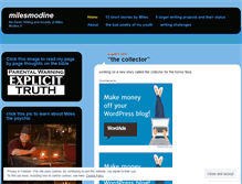 Tablet Screenshot of milesmodine.wordpress.com