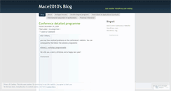 Desktop Screenshot of mace2010.wordpress.com