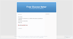 Desktop Screenshot of freeglucosemeter.wordpress.com