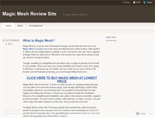 Tablet Screenshot of magicmeshreviews.wordpress.com