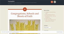 Desktop Screenshot of formingfaith.wordpress.com