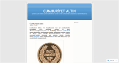 Desktop Screenshot of cumhuriyetaltin.wordpress.com