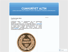 Tablet Screenshot of cumhuriyetaltin.wordpress.com