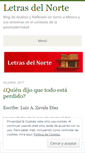 Mobile Screenshot of letrasdelnorte.wordpress.com