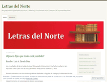 Tablet Screenshot of letrasdelnorte.wordpress.com