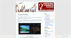 Desktop Screenshot of feedingtheworldconference.wordpress.com