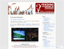 Tablet Screenshot of feedingtheworldconference.wordpress.com