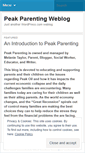 Mobile Screenshot of peakparenting.wordpress.com