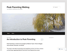 Tablet Screenshot of peakparenting.wordpress.com