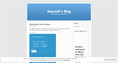 Desktop Screenshot of ibacsoft.wordpress.com