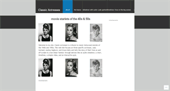 Desktop Screenshot of classicactresses.wordpress.com