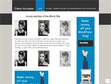 Tablet Screenshot of classicactresses.wordpress.com