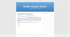 Desktop Screenshot of fenderacousticguitars.wordpress.com