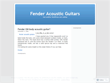 Tablet Screenshot of fenderacousticguitars.wordpress.com