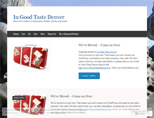 Tablet Screenshot of ingoodtastedenver.wordpress.com