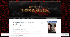 Desktop Screenshot of legendofporasitus.wordpress.com