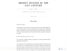 Tablet Screenshot of mightyhunterinthe21stcentury.wordpress.com