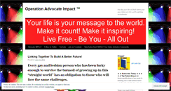 Desktop Screenshot of operationadvocateimpact.wordpress.com