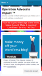 Mobile Screenshot of operationadvocateimpact.wordpress.com