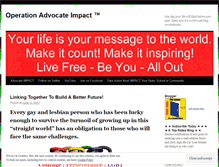 Tablet Screenshot of operationadvocateimpact.wordpress.com