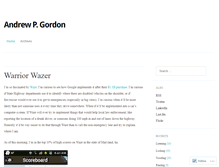 Tablet Screenshot of andrewgordon.wordpress.com