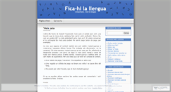 Desktop Screenshot of ficahilallengua.wordpress.com