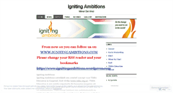 Desktop Screenshot of ignitingambitions.wordpress.com