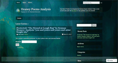 Desktop Screenshot of heaneypoems.wordpress.com