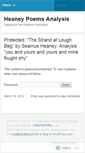 Mobile Screenshot of heaneypoems.wordpress.com